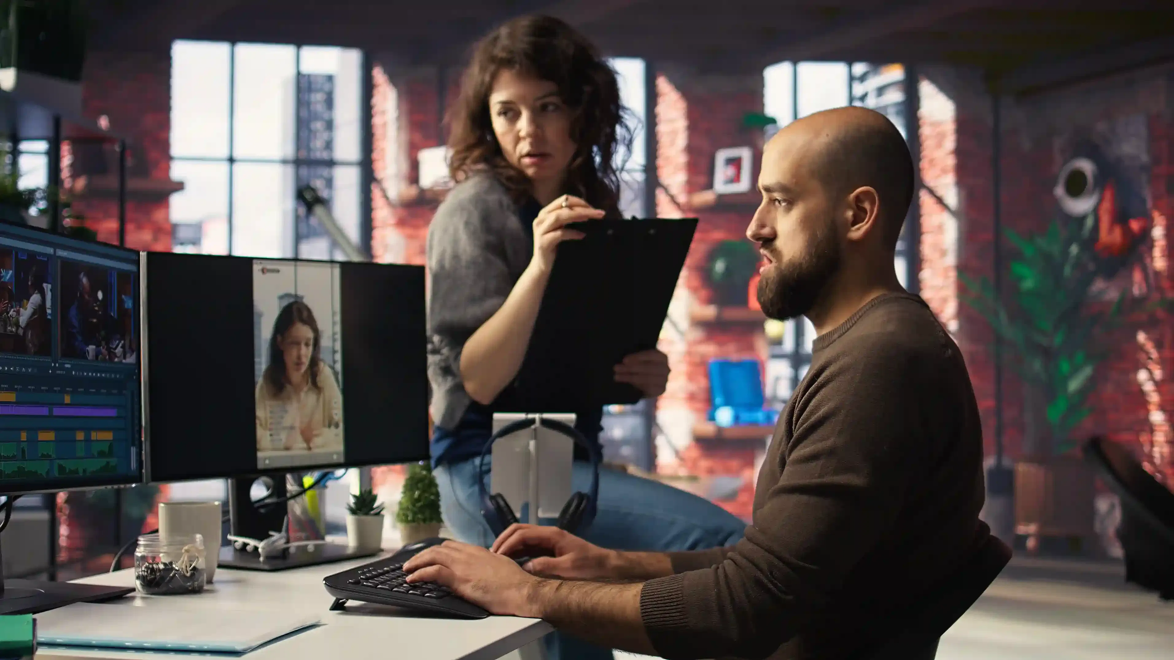 development team reviewing content strategy and code
