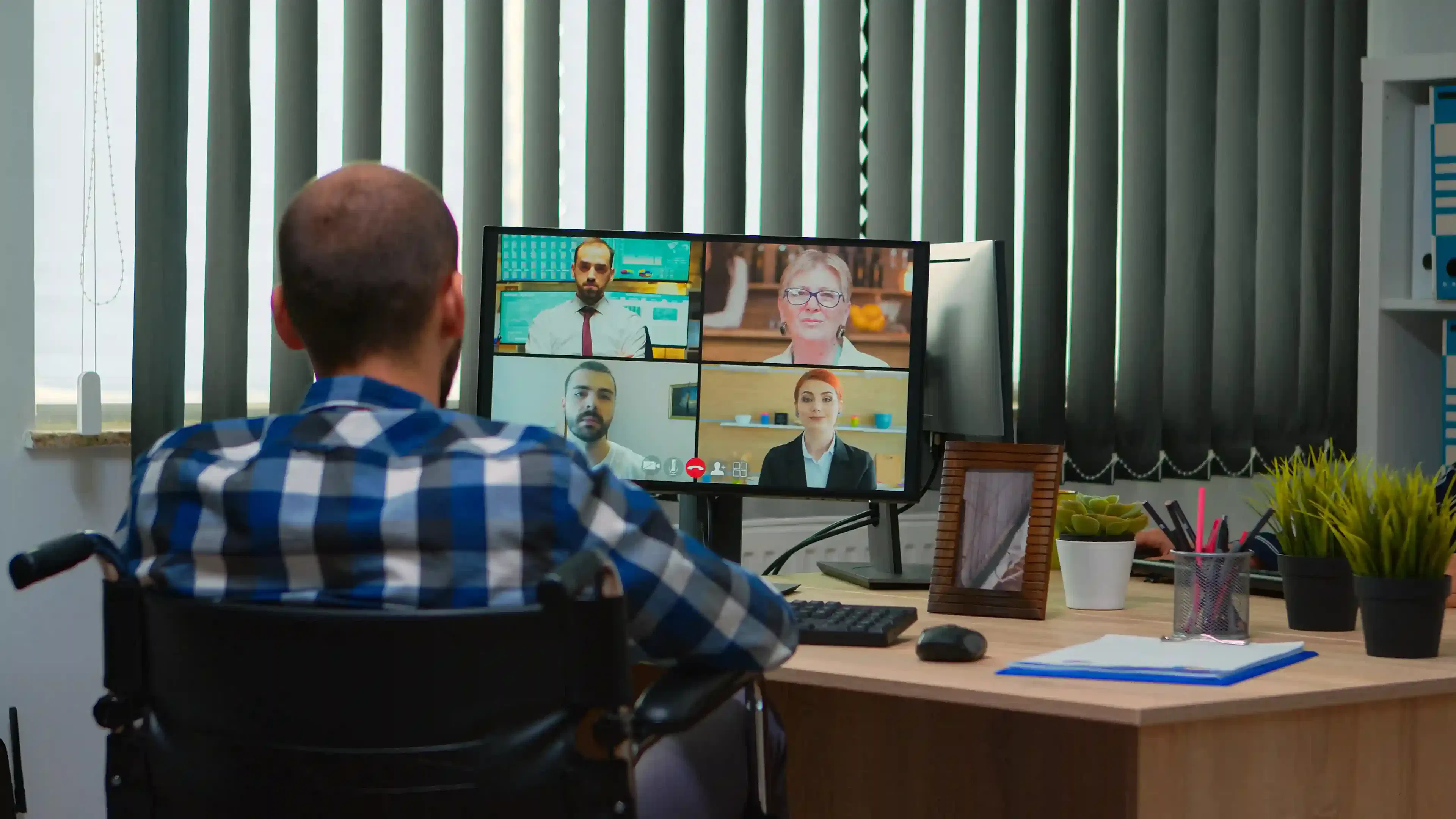 remote software development professional working on software project in modern office