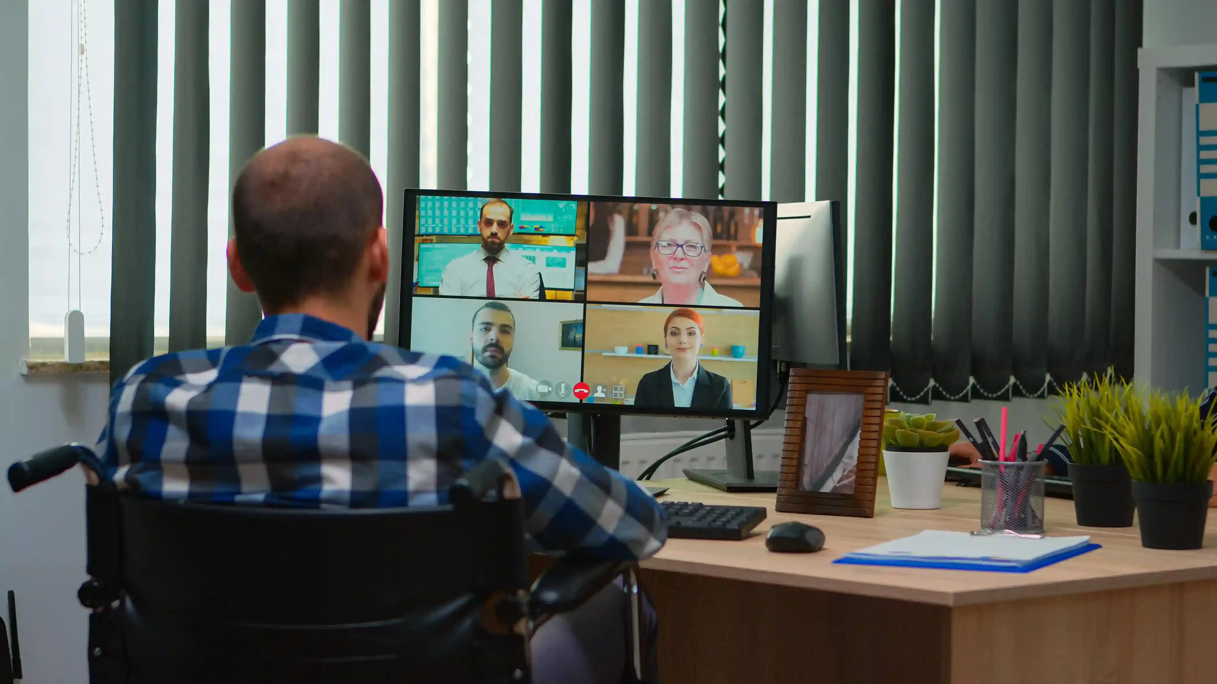 remote software development professional working on software project in modern office