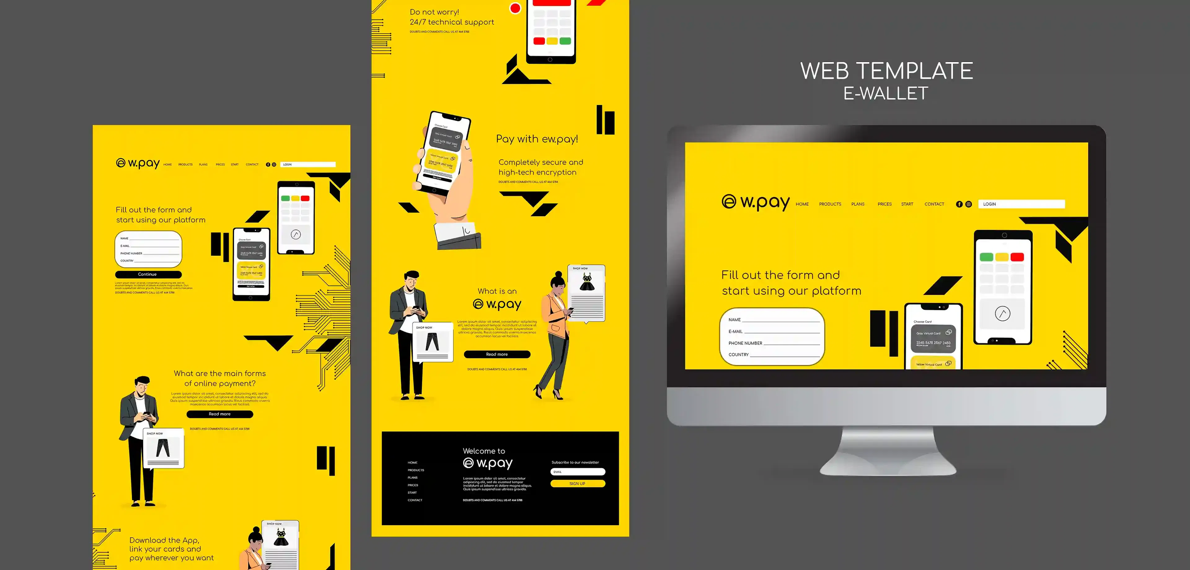 Mobile app mockups displayed across multiple devices