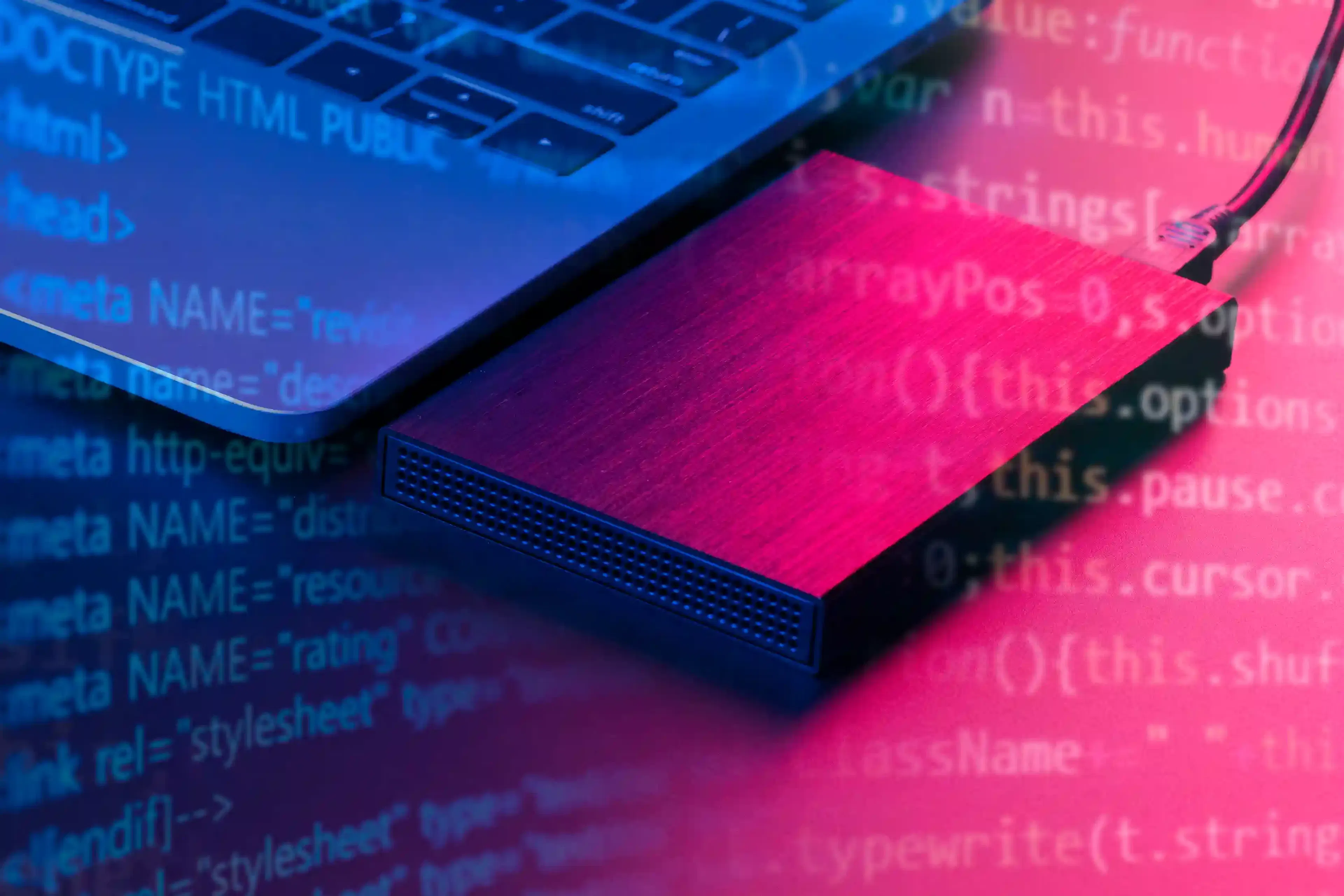 programming background with HTML code text