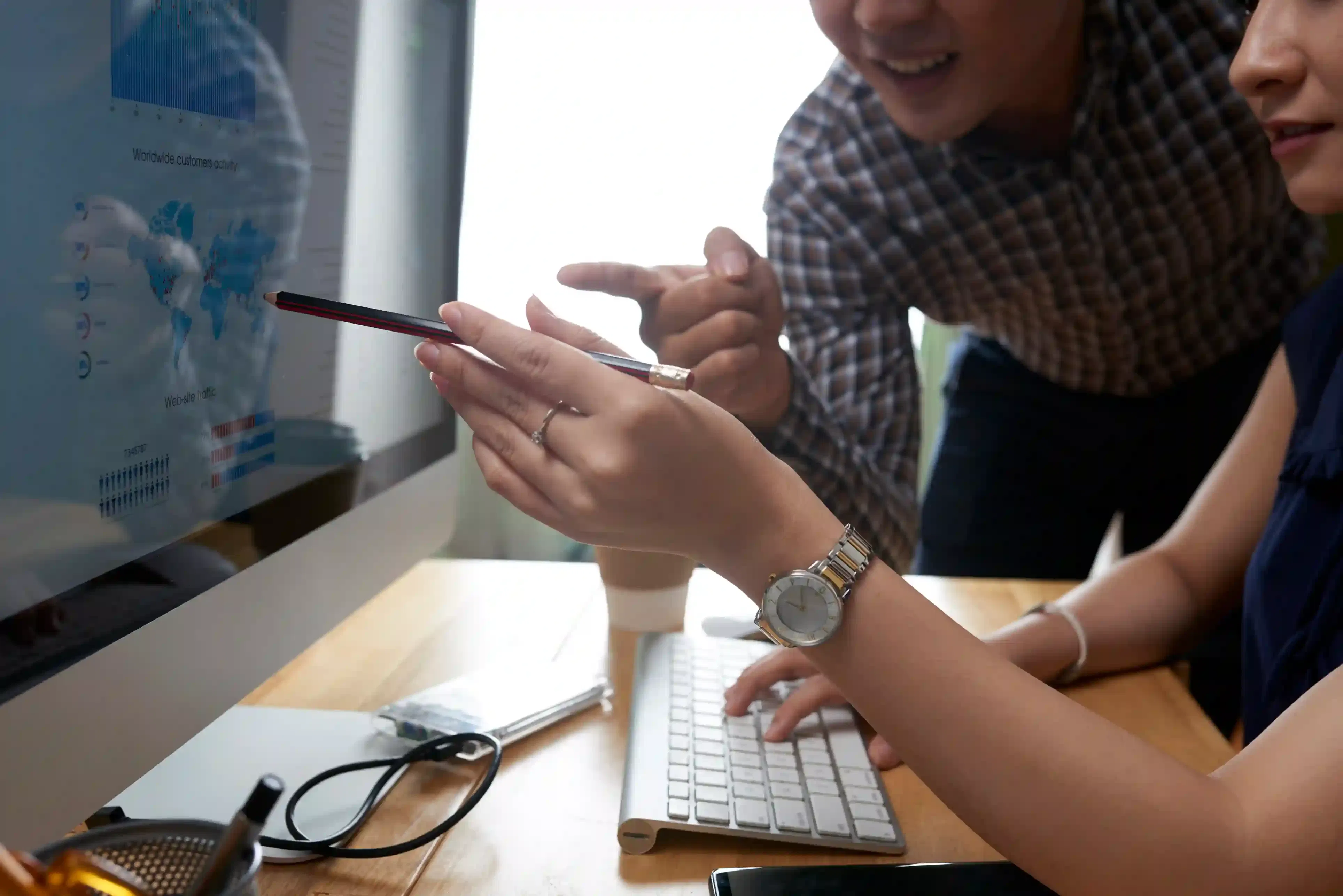 business people collaborating on software outsourcing project