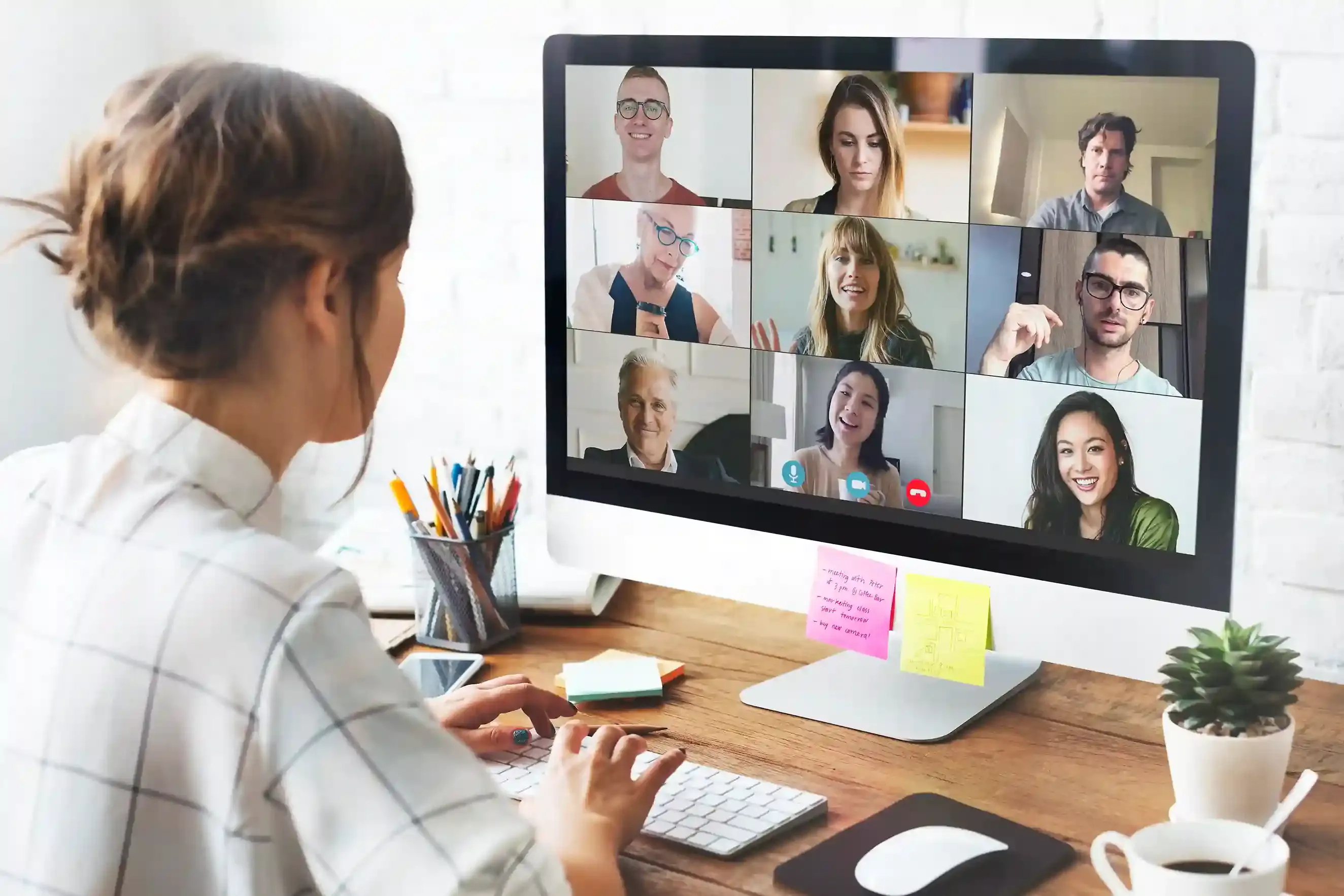 Remote development team collaborating across locations