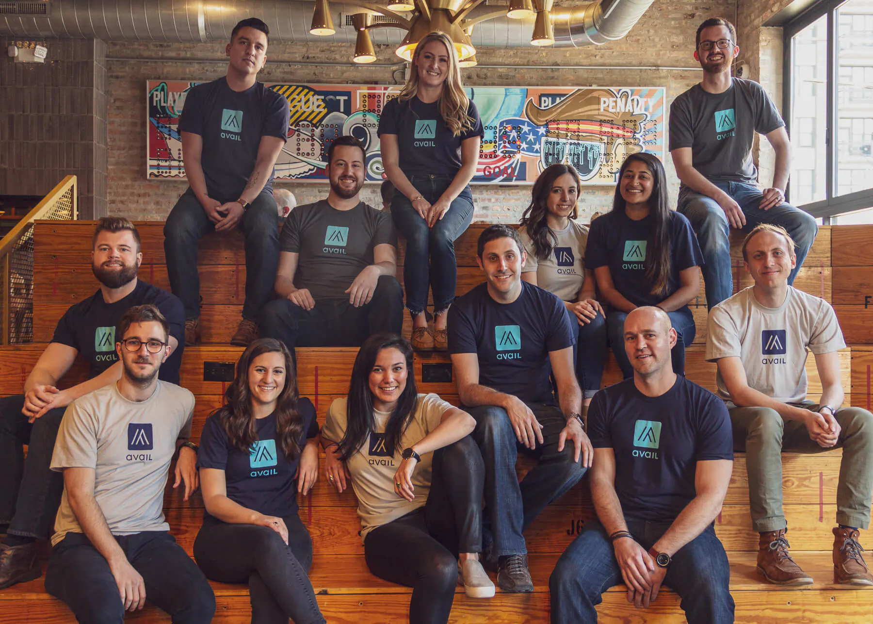 Group photo of some of the team