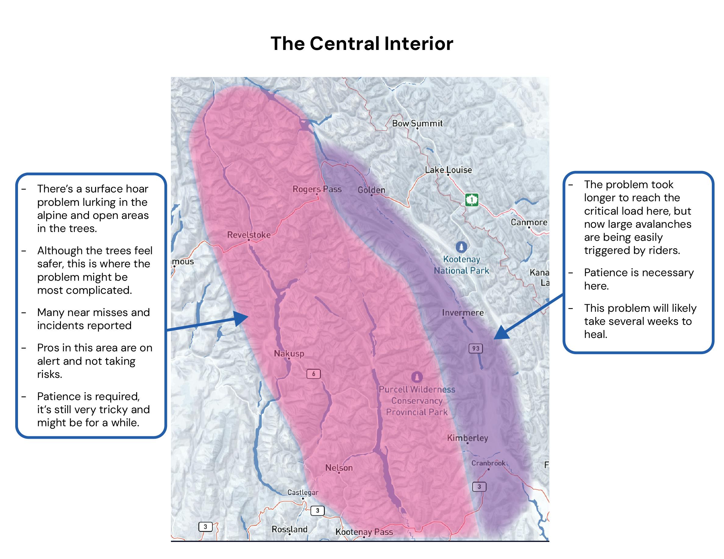 Map showing regions where the persistent slab is active