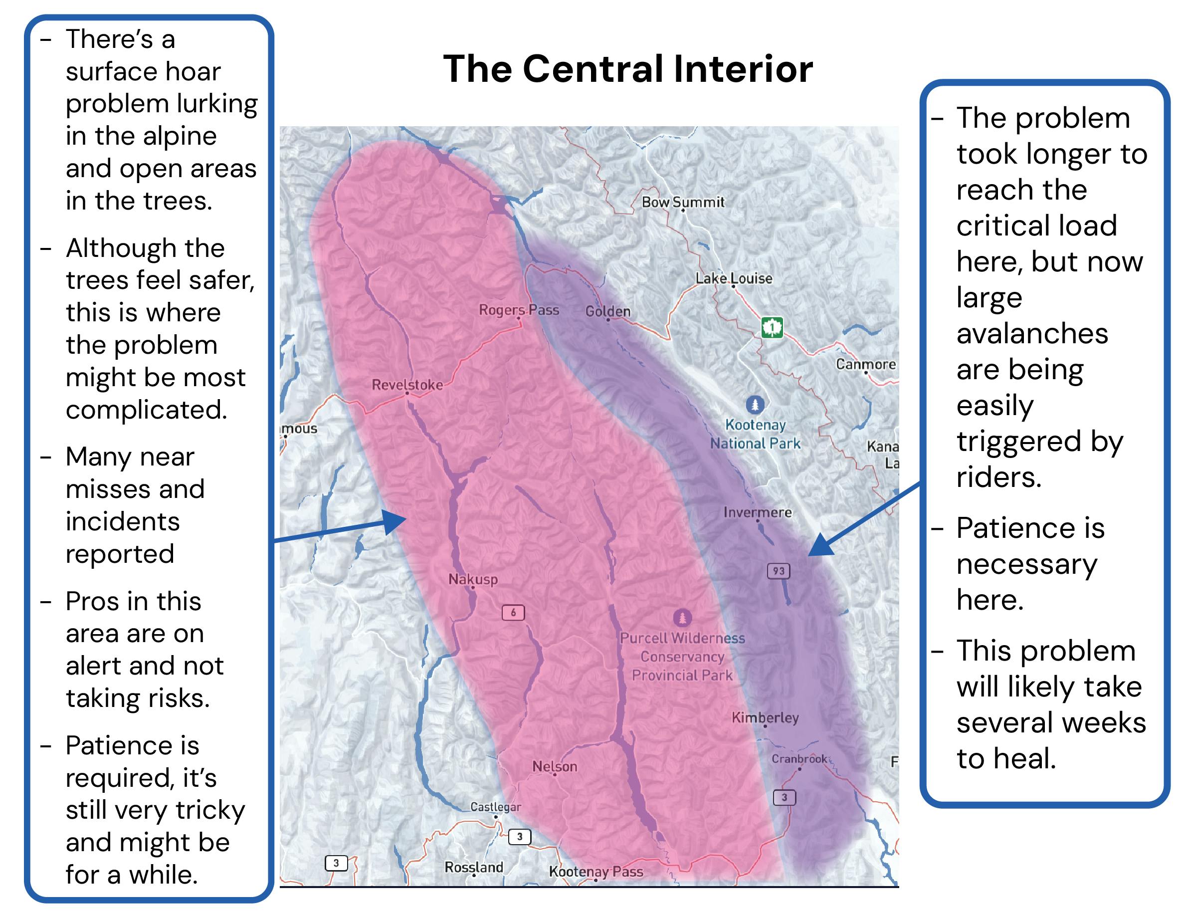 Map showing regions where the persistent slab is active