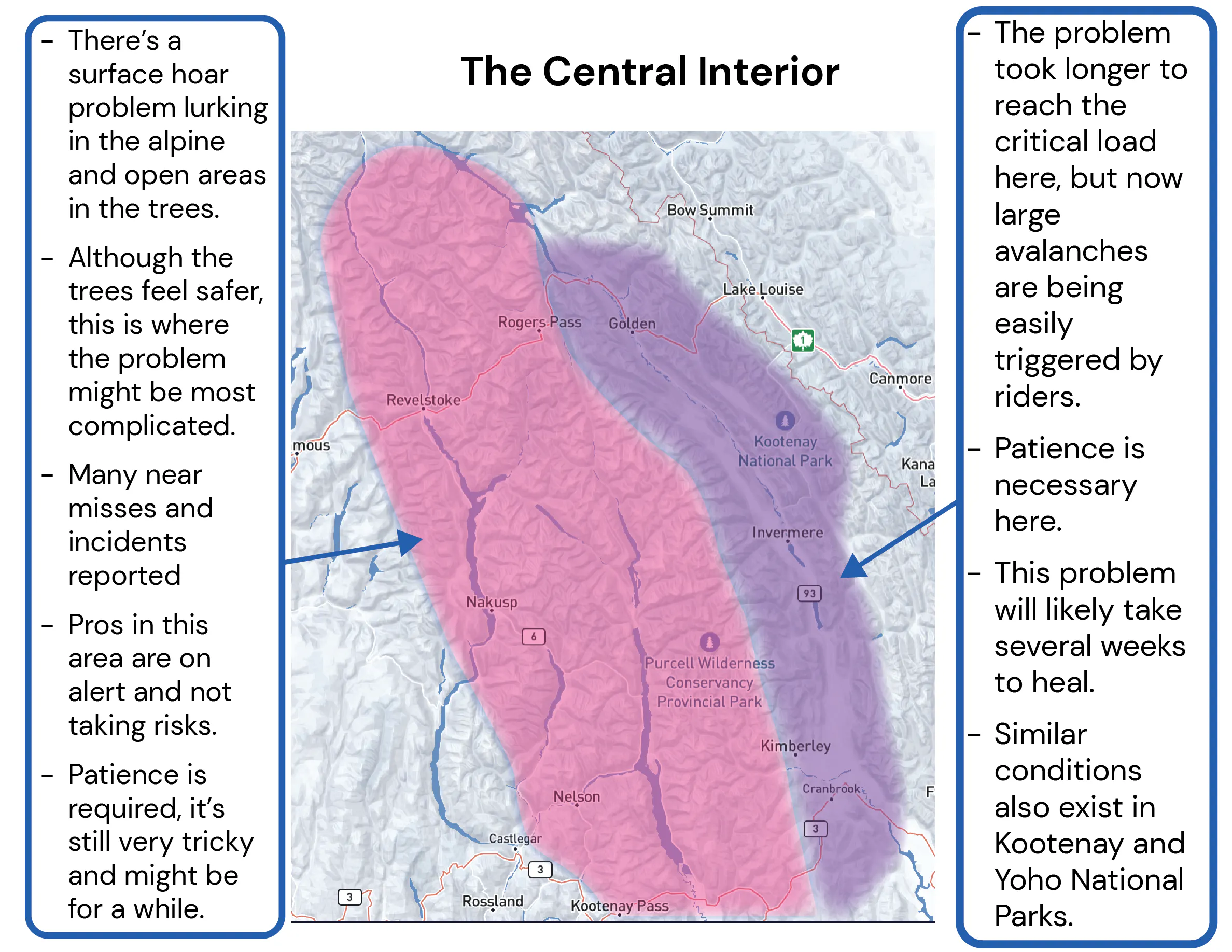 A map showing the distribution of the persistent slab in the central interior