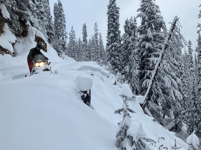 A small avalanche that was remotely triggered