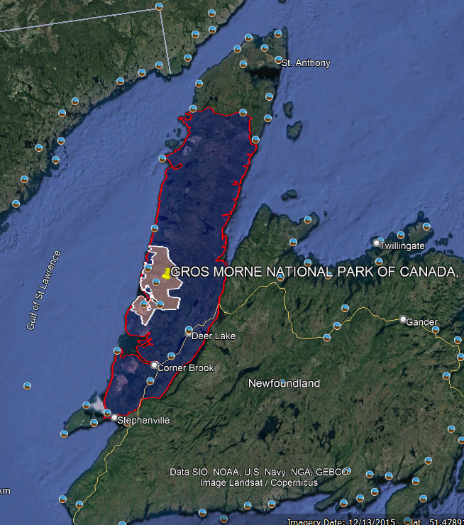 Avalanche Canada's Newfoundland forecast region.