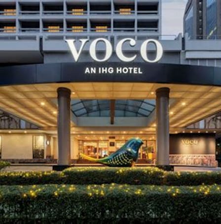 The outside of voco Orchard hotel in Singapore