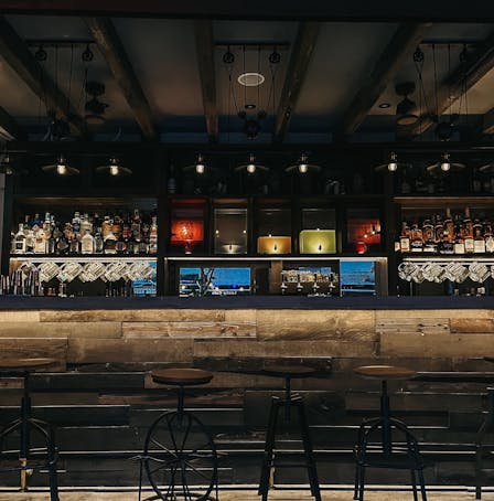 The interior of Deadfall Bar in Singapore
