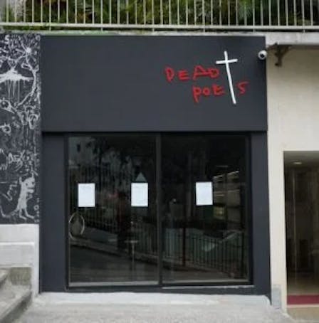 The exterior of Dead Poets bar in Hong Kong