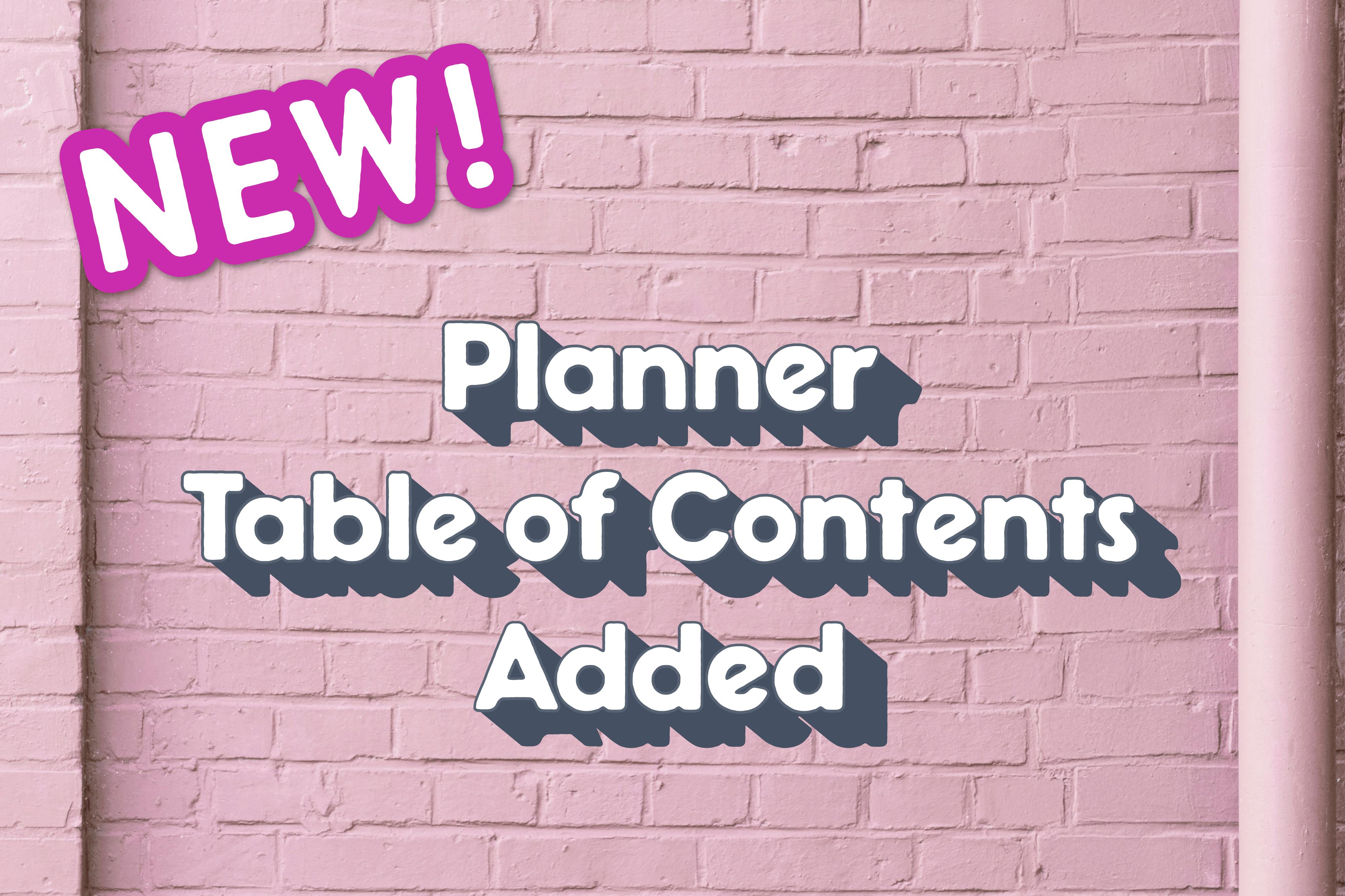 Exciting New Addition to the 3-Month Daily Planner & Thought Workbook: A Table of Contents Page! Exciting New Addition to the 3-Month Daily Planner & Thought Workbook: A Table of Contents Page!