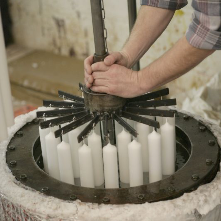 Herstellung von weißen Kerzen