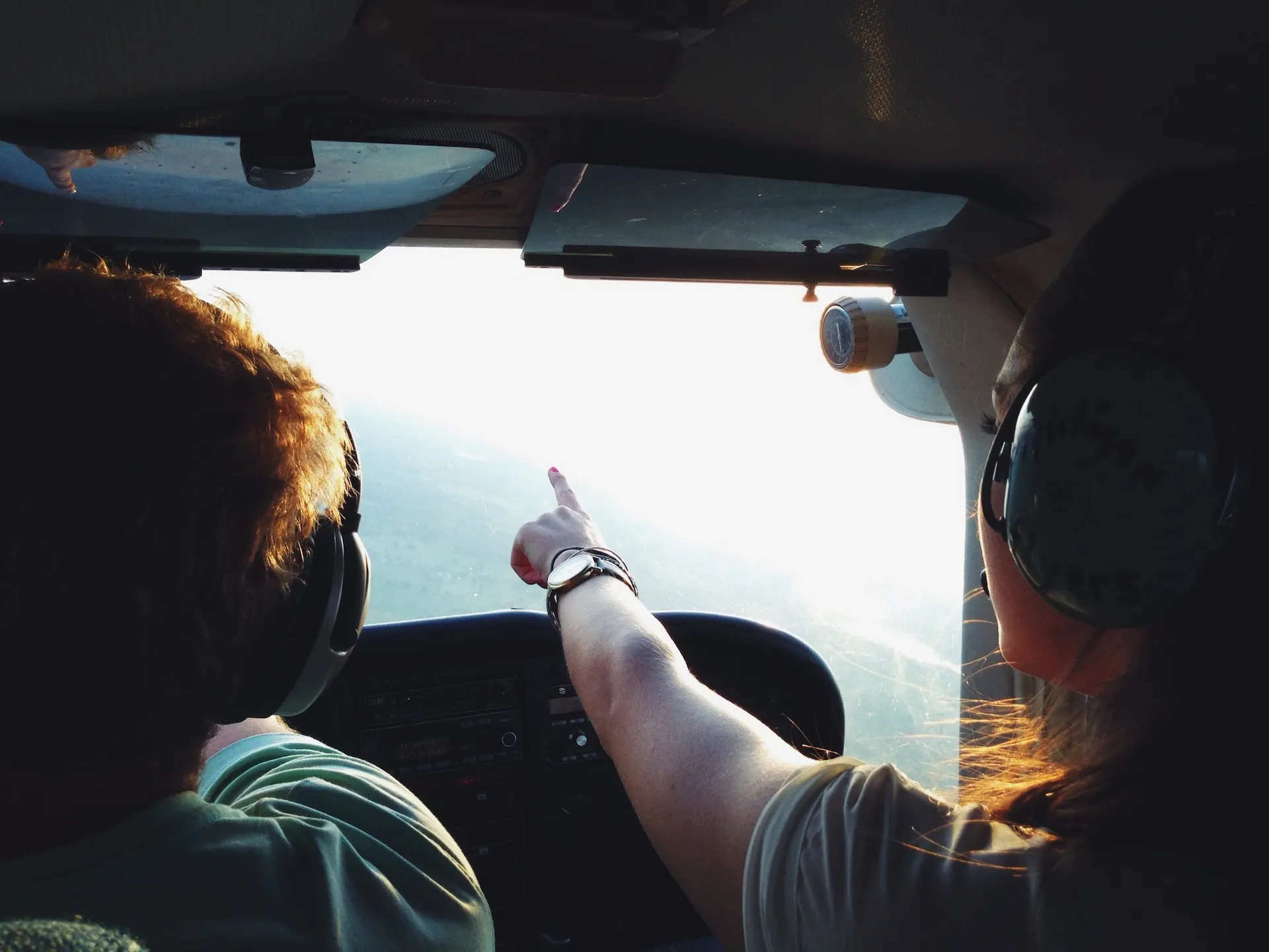 People in cockpit