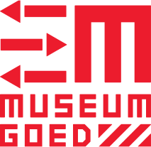 Logo MuseumGoed, platform voor museumartikelen