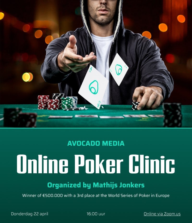 Poker clinic bedrijfsuitje Avocado Media