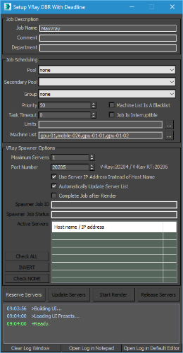 where are dr vray settings?