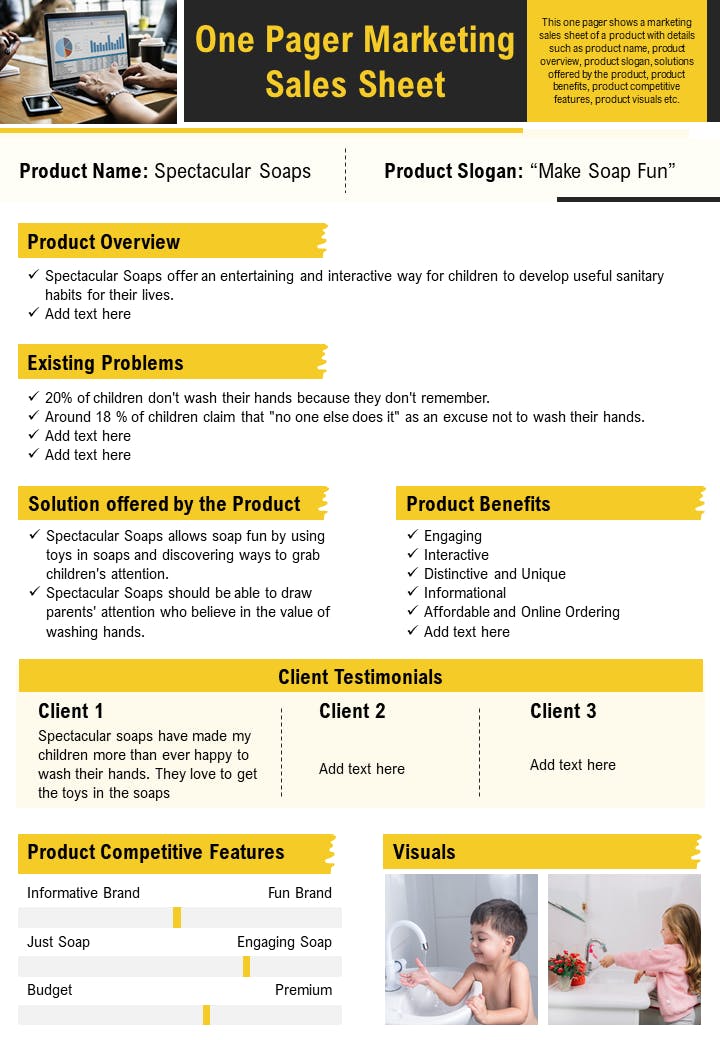 Startup One Pager Examples - Design Talk