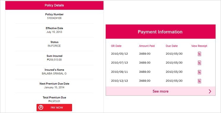Emma by AXA Portal View Policy
