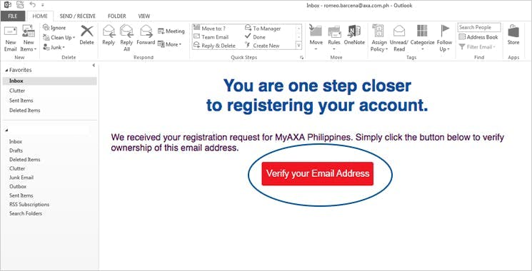 MyAXA Portal Register 