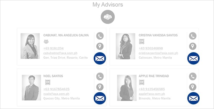 Emma by AXA Portal Contact Financial Advisor