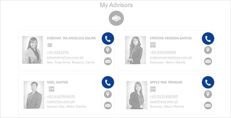 Emma by AXA Portal Contact Financial Advisor