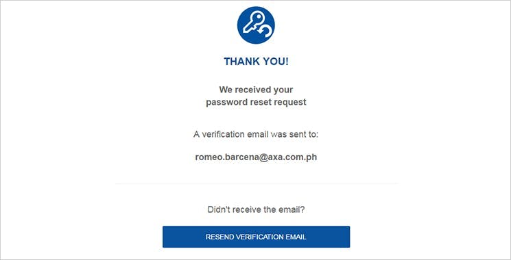 Emma by AXA Portal Reset Password