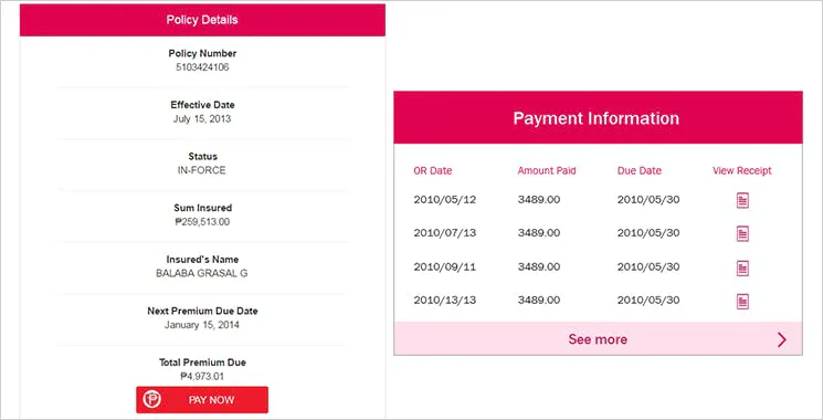 Emma by AXA Portal View Policy