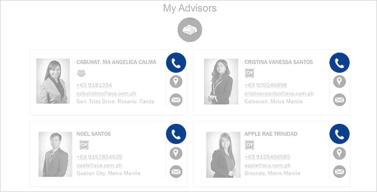 Emma by AXA Portal Contact Financial Advisor
