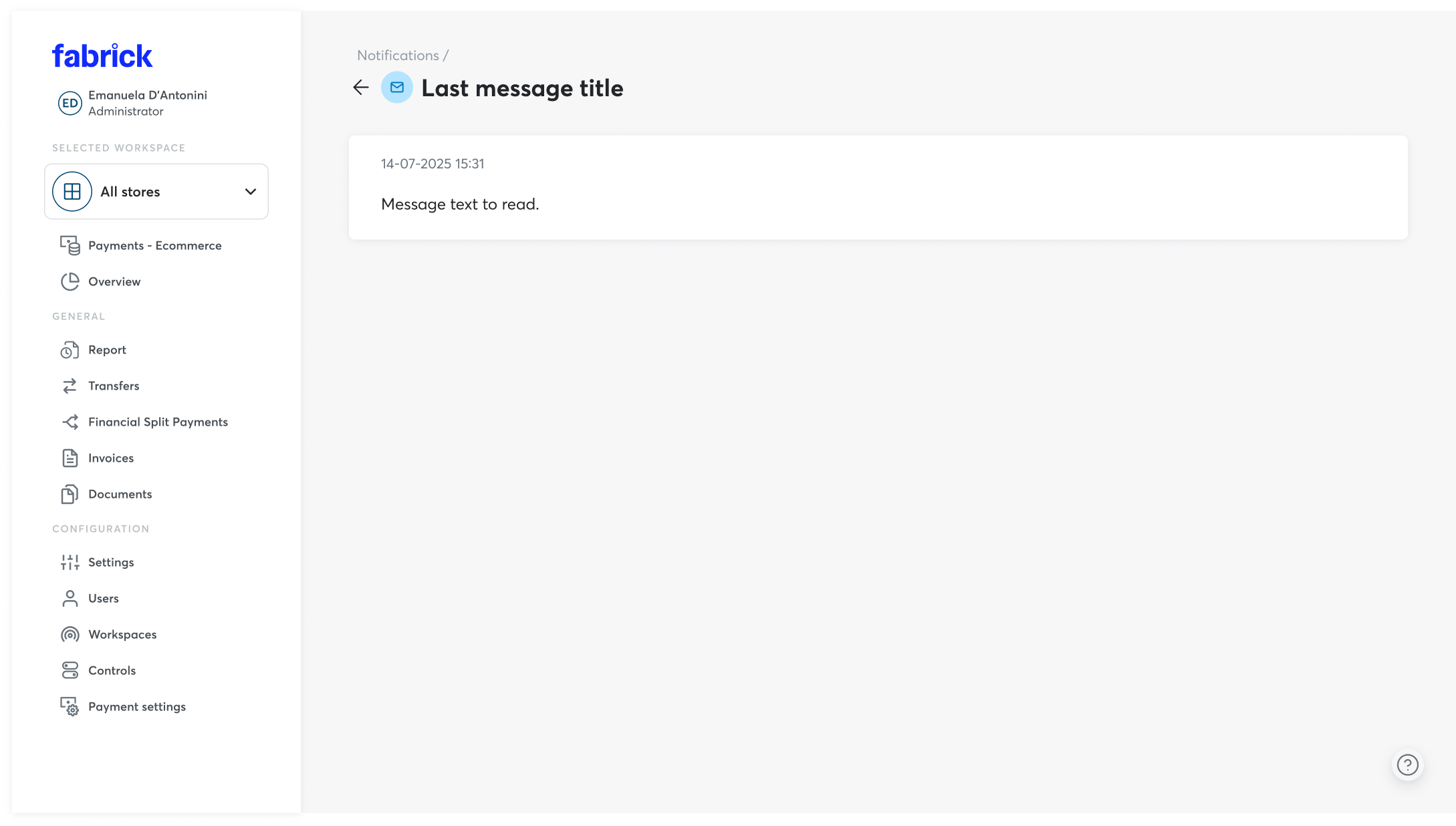 Notification detail