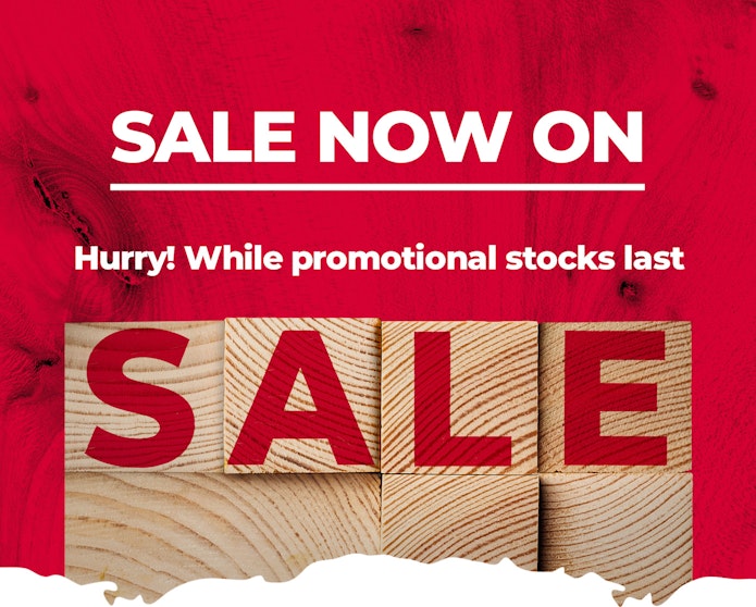Sale Now On. Hurry while promotional stocks last