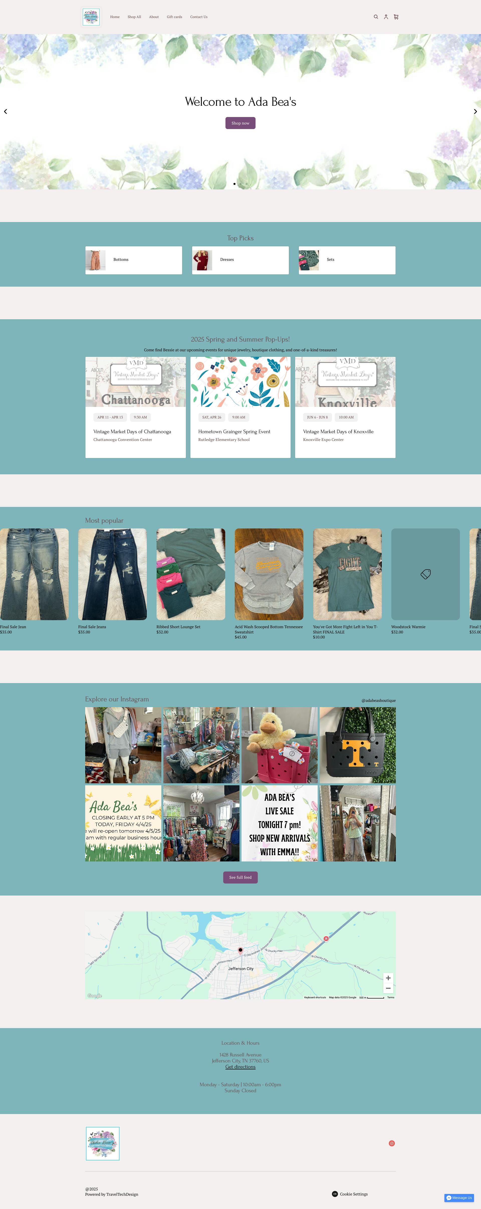 screenshot of adabeas.com