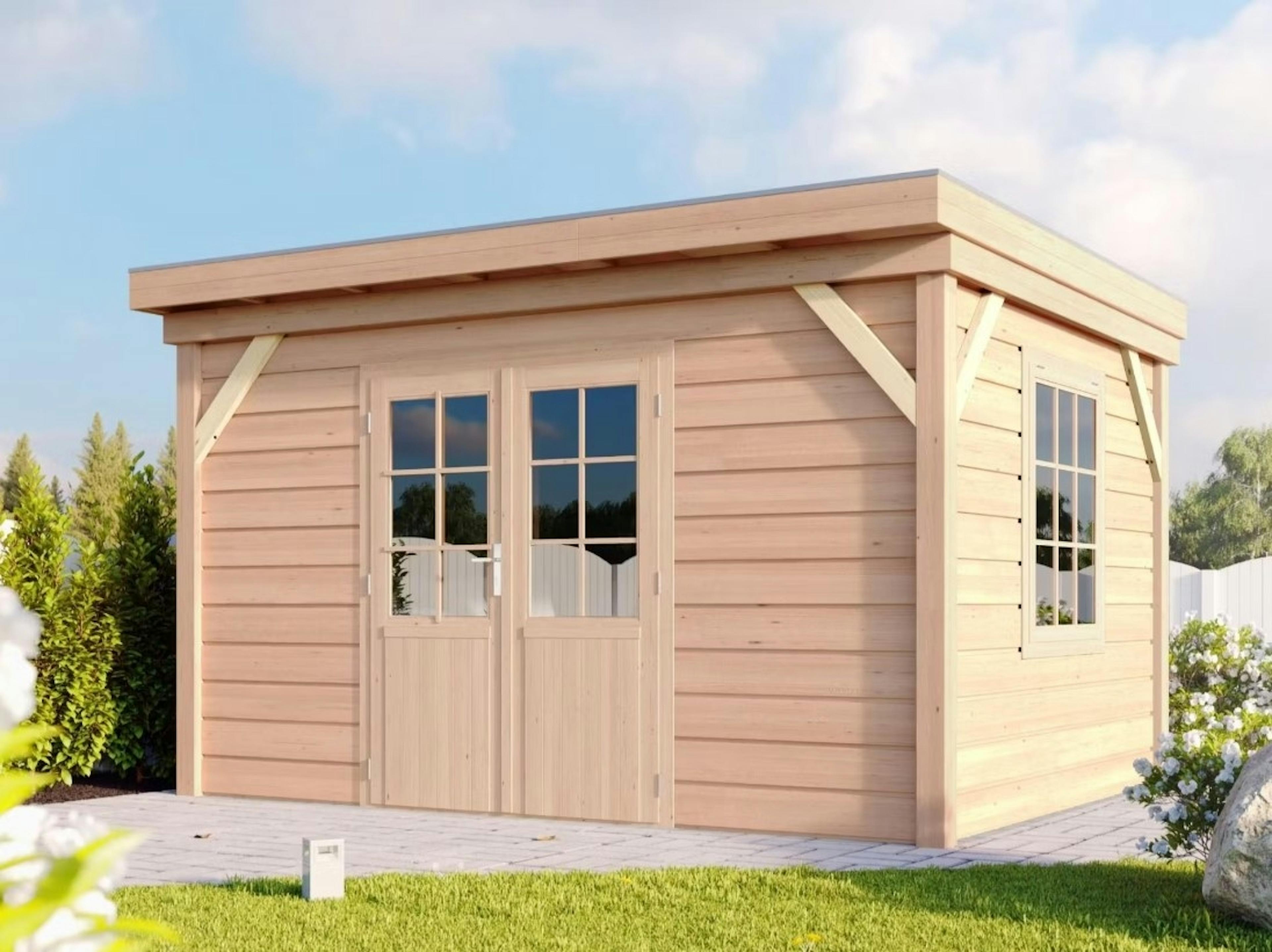 Een blokhut of tuinhuis?