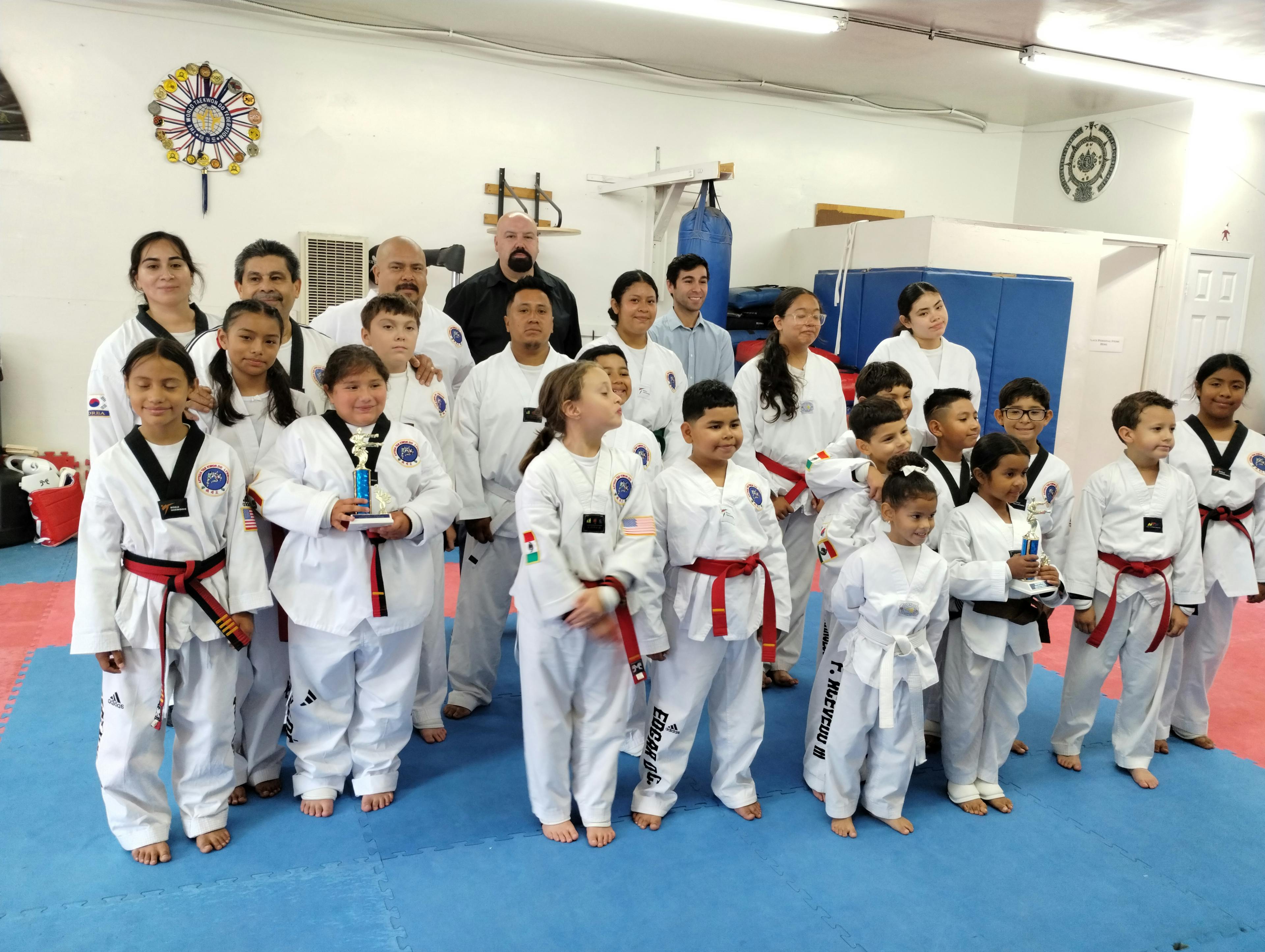 students standing up