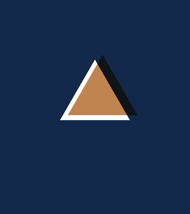 Visual element, triangle on a dark blue background