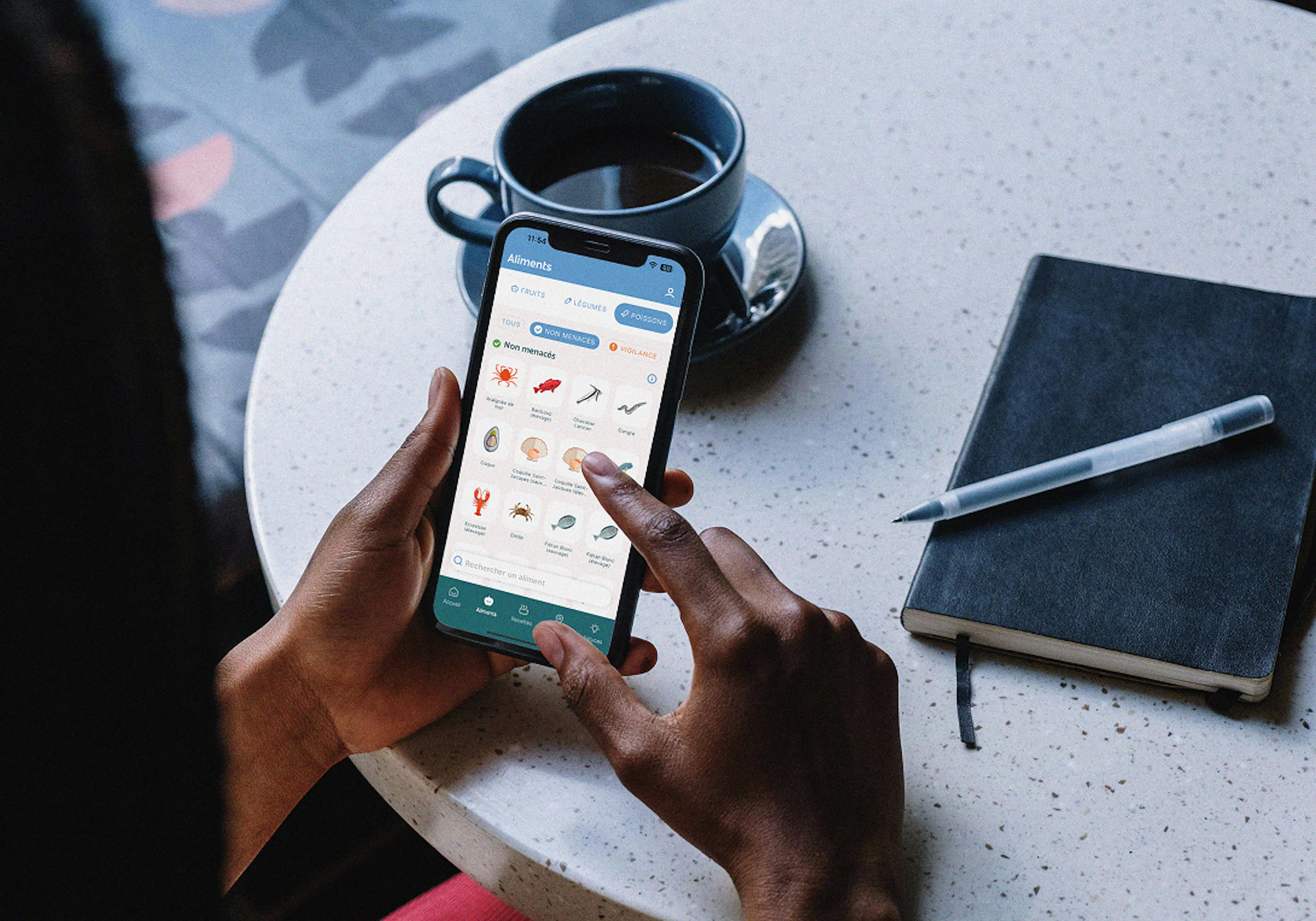Etiquettable mobile
