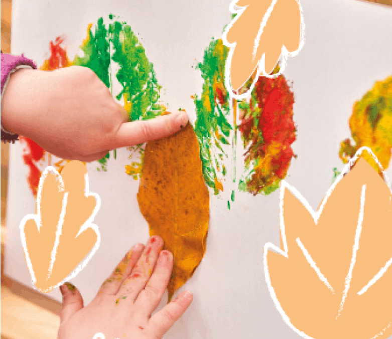 Making leaf prints