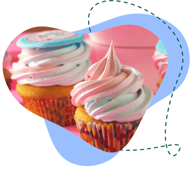 Colourful cupcakes