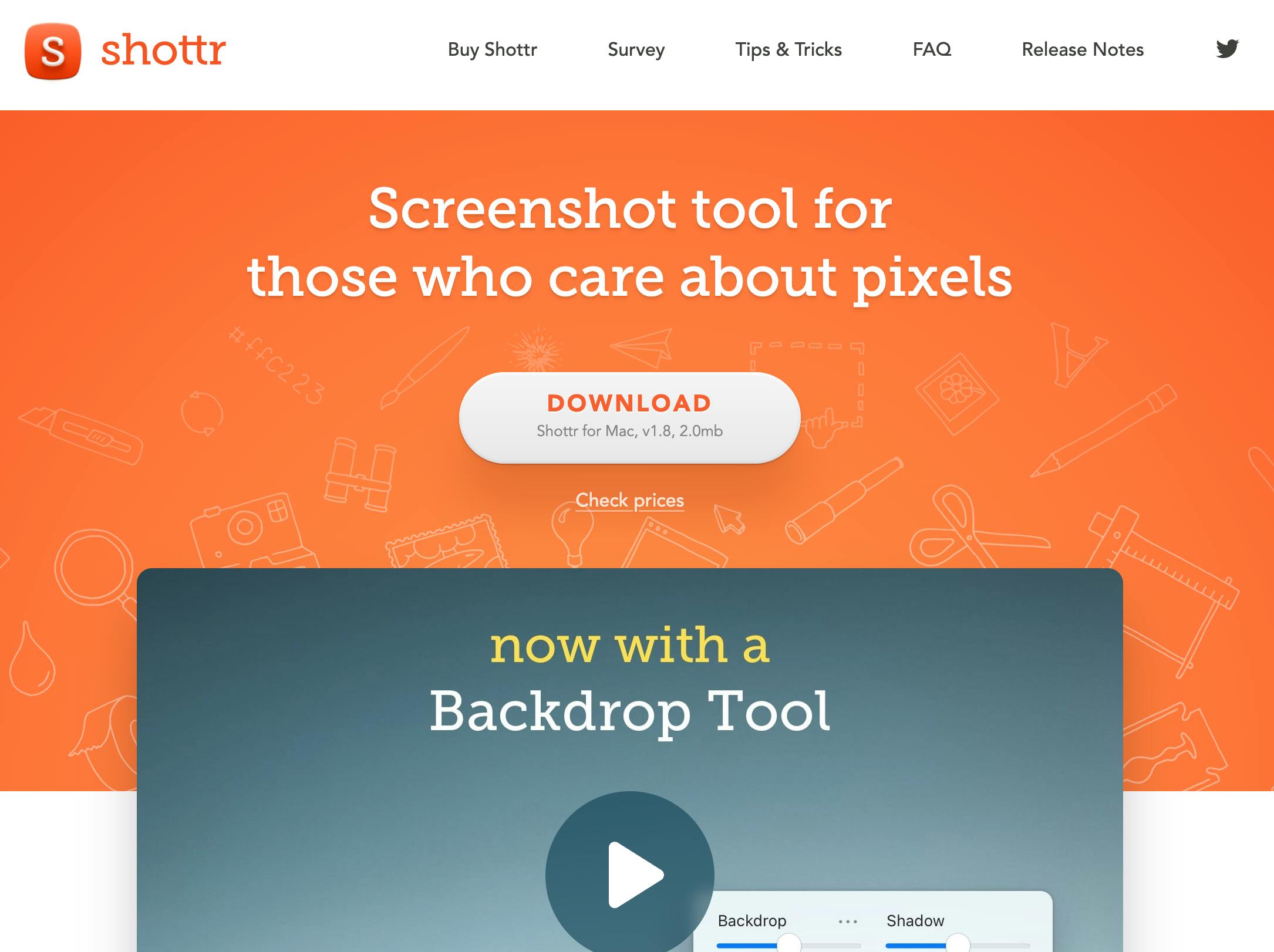 Shottr main page