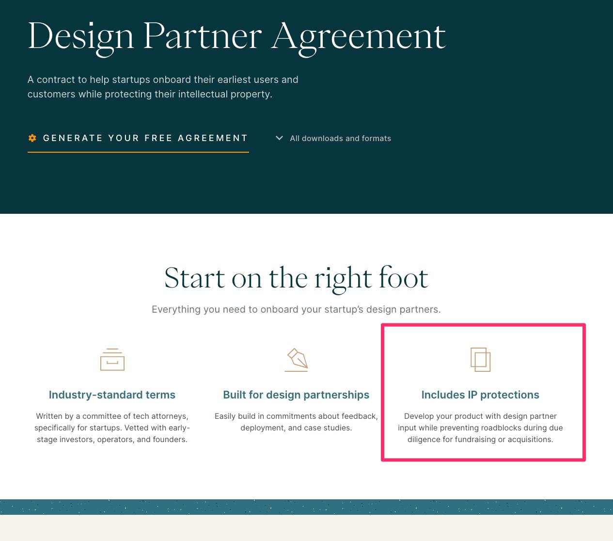 Design Partner Agreement IP protection