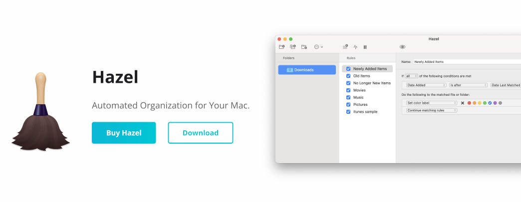 Hazel by Noodlesoft automate files on MacOSX