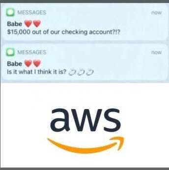 AWS Meme on how expensive it could be 