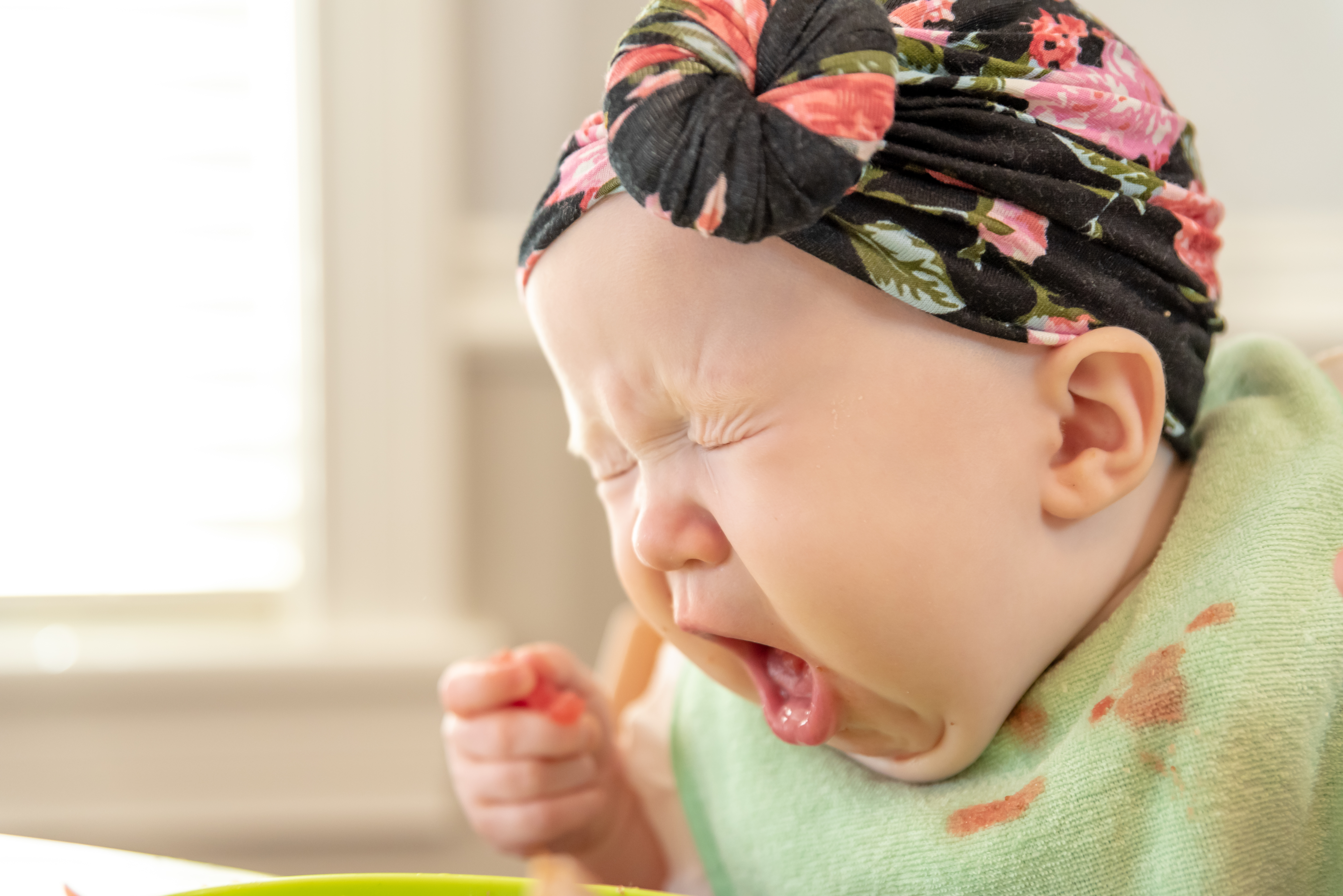 Gagging is a normal part of learning how to eat