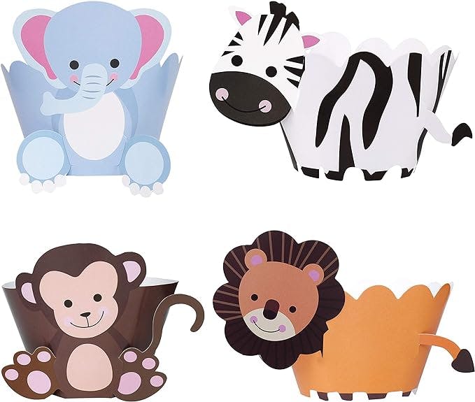 Decoración animales para cupcake