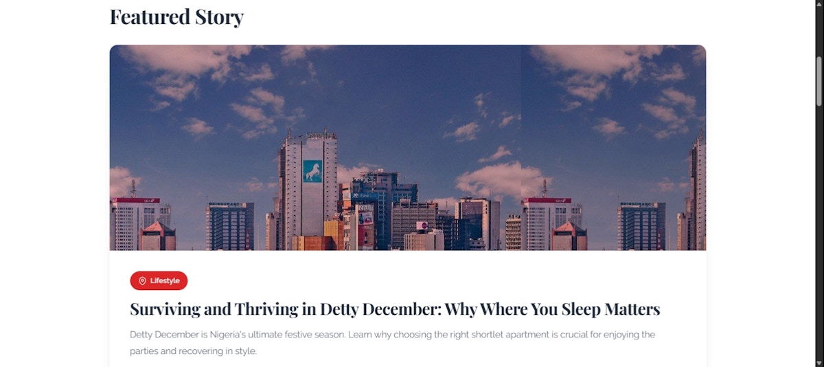 This is an image of my blog section on Sojourn