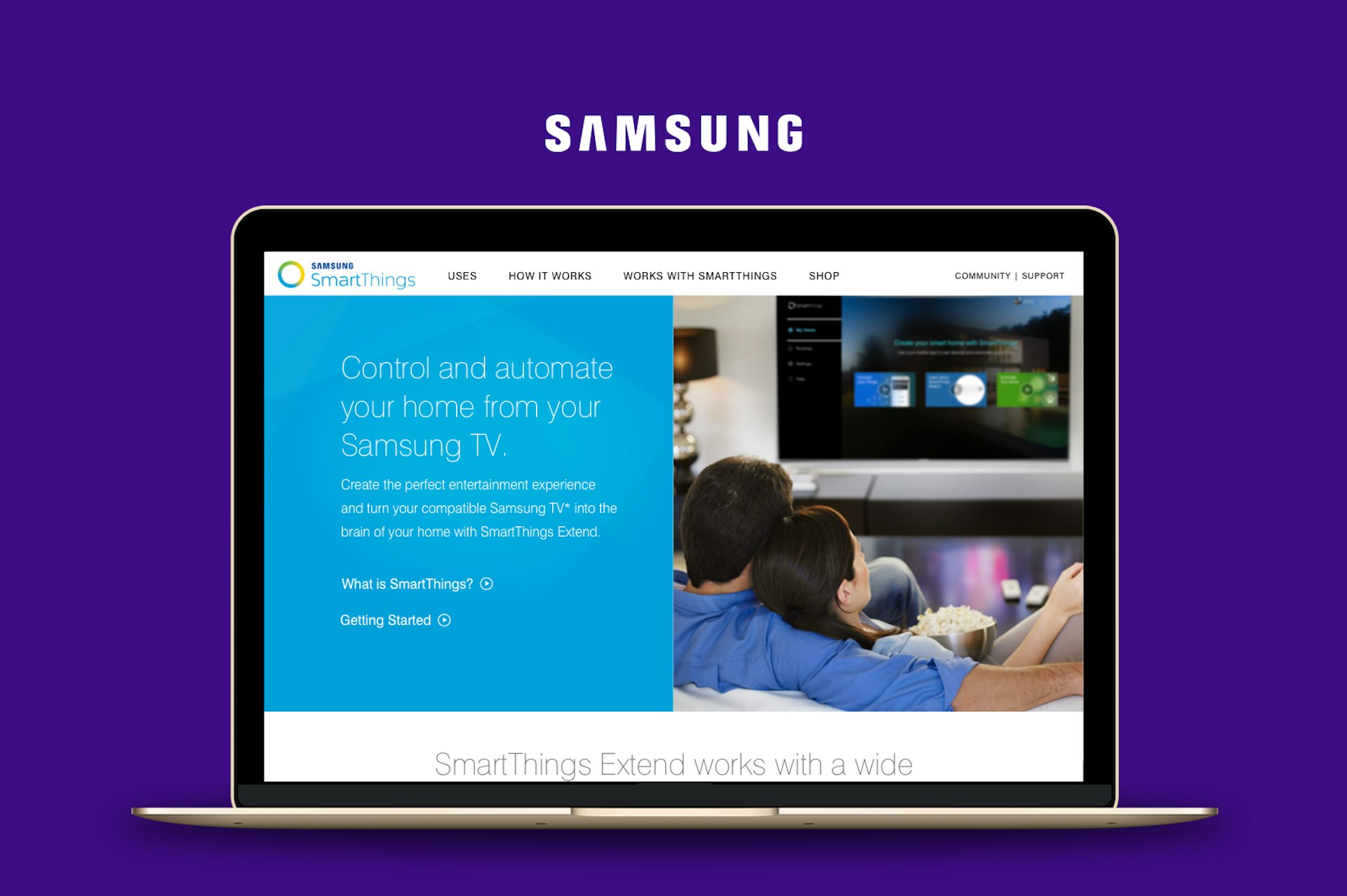 Samsung builds a modern web experience.