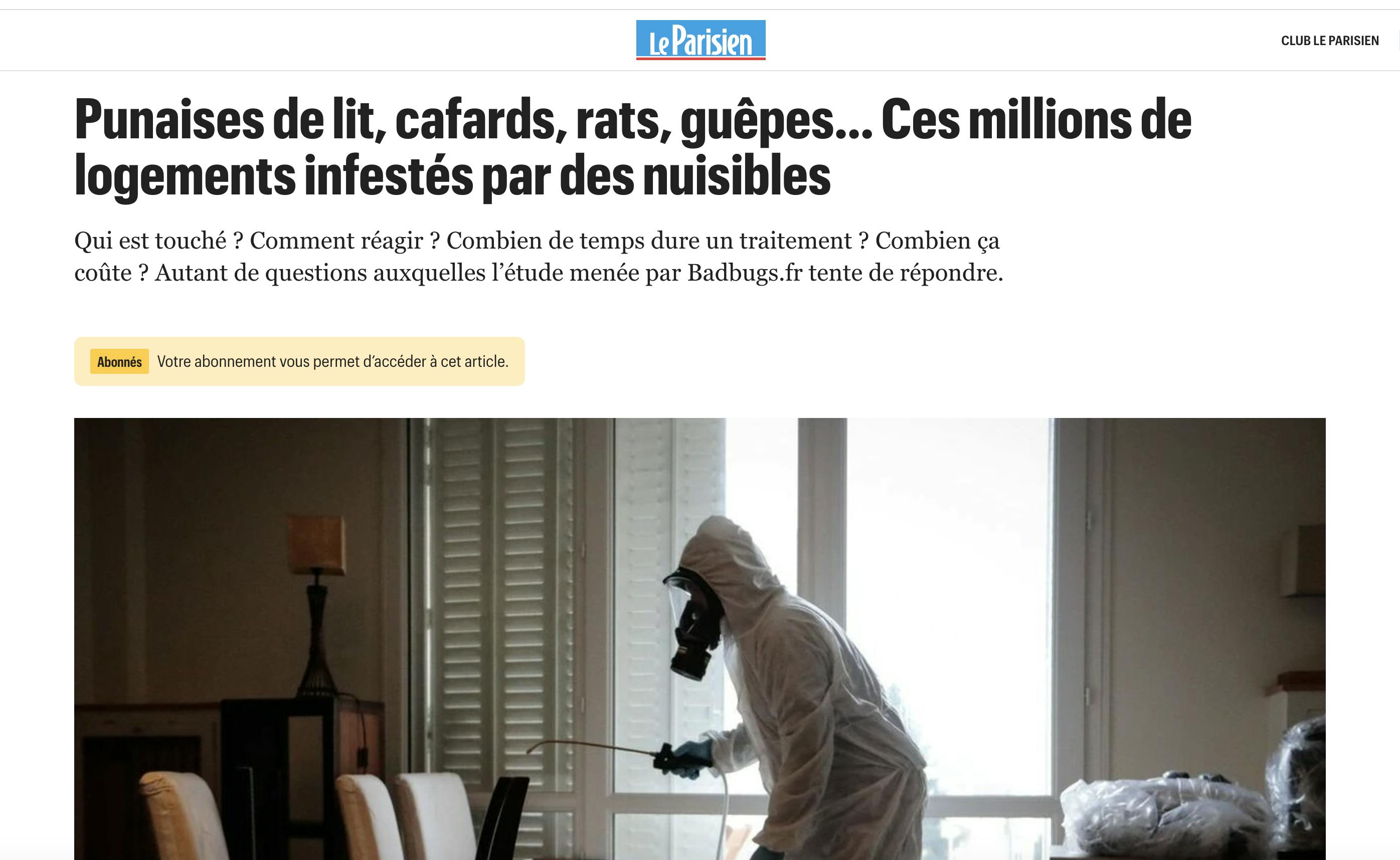 Traitement des punaises de lit à Paris et Ile de France (75 92 92 93 94 95  77 78) - Badbugs