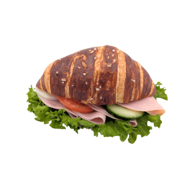 Laugencroissant mit Kochschinken