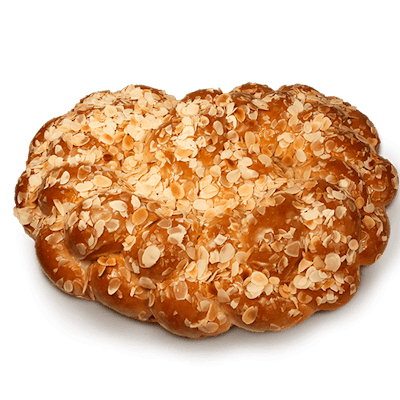 Neujahrsbrezel mit Mandeln